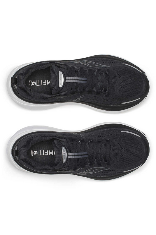 Saucony Mens Hurricane 25 (Wide) Sneakers Shoes Runners in Black/White-4