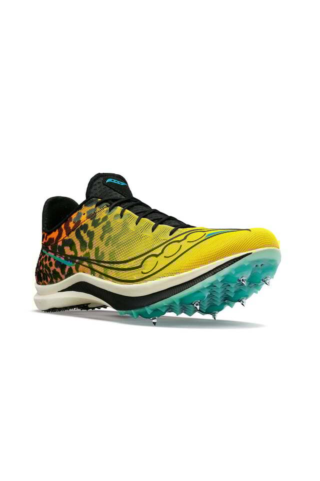 Load image into Gallery viewer, Saucony Mens Endorphin Cheetah Track Spike Spikes Running Racing Shoes in Black Vizi-3
