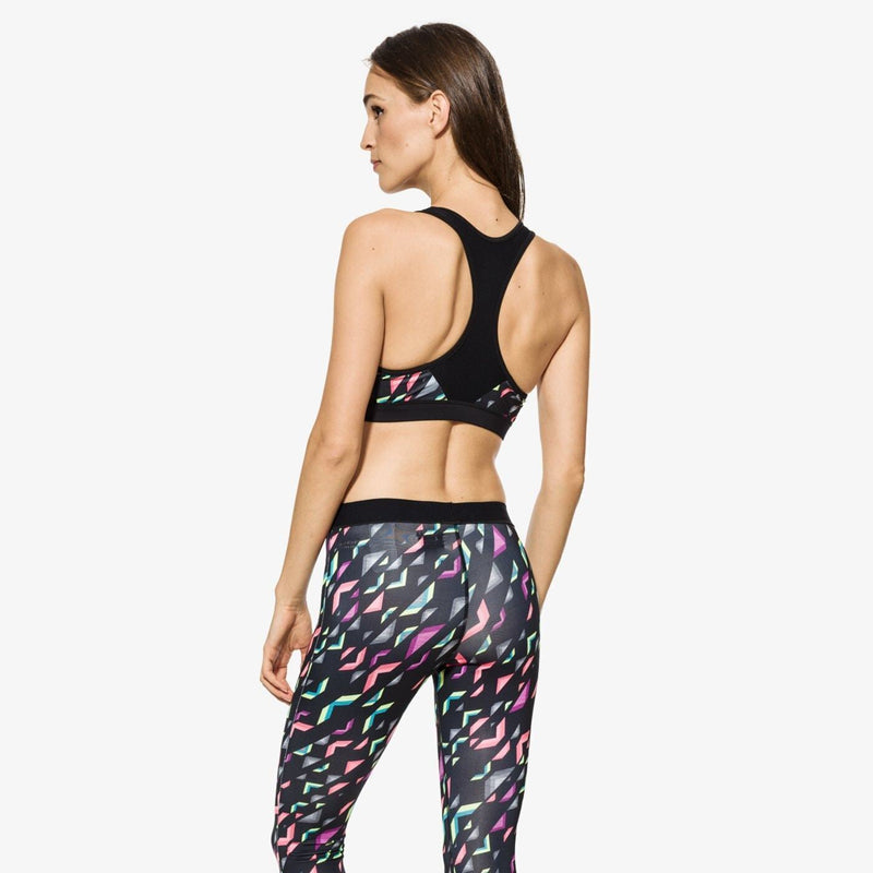 Load image into Gallery viewer, Lotto Womens Ursula V Top Bra Sports Fitness Tennis Training - Black Print-3
