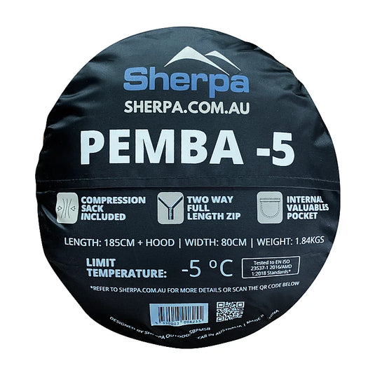 Sherpa Pemba -5 Degree Sleeping Bag Single Camping Hiking Winter Thermal-2