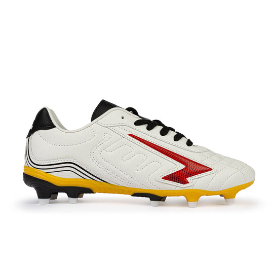 Sfida Legend Team Junior Football Soccer Boots Childrens Kids in White/Red/Yellow-1