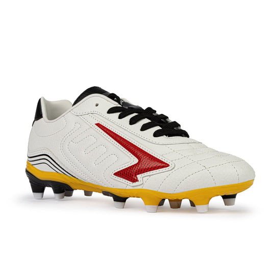 Sfida Legend Team Junior Football Soccer Boots Childrens Kids in White/Red/Yellow-3