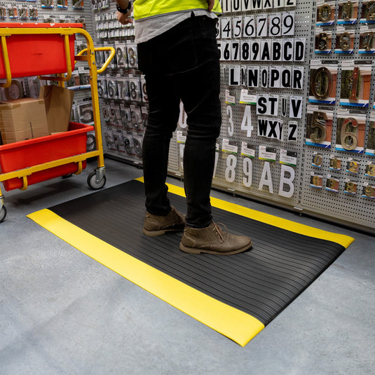 Sandleford Anti Fatigue Floor Mat Foam Standing Desk Home Office Rug Hi Vis - 150 x 90 cm-0