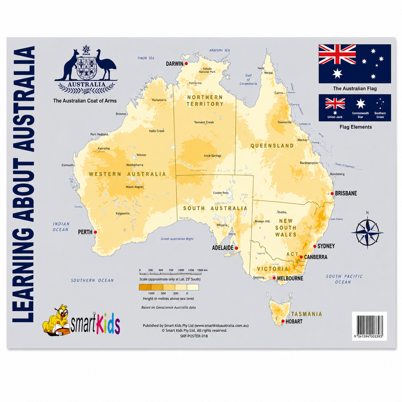 Load image into Gallery viewer, Learning About Australia Educational Poster - A2 Size (Printed in Australia) - Landscape-0
