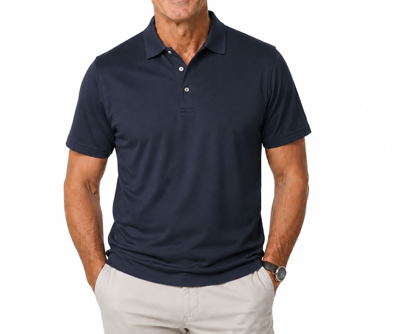 Load image into Gallery viewer, Sporte Leisure Mens Double Mercerised Egyptian Cotton Solid Polo Shirt in Navy-0
