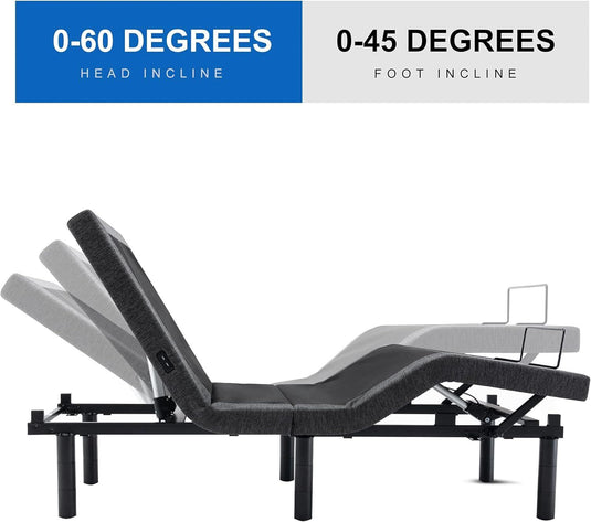 Queen Adjustable Zero Gravity Bed Frame & Memory Foam Mattress Bundle - Dual Motors, Wireless Remote & USB Ports-3