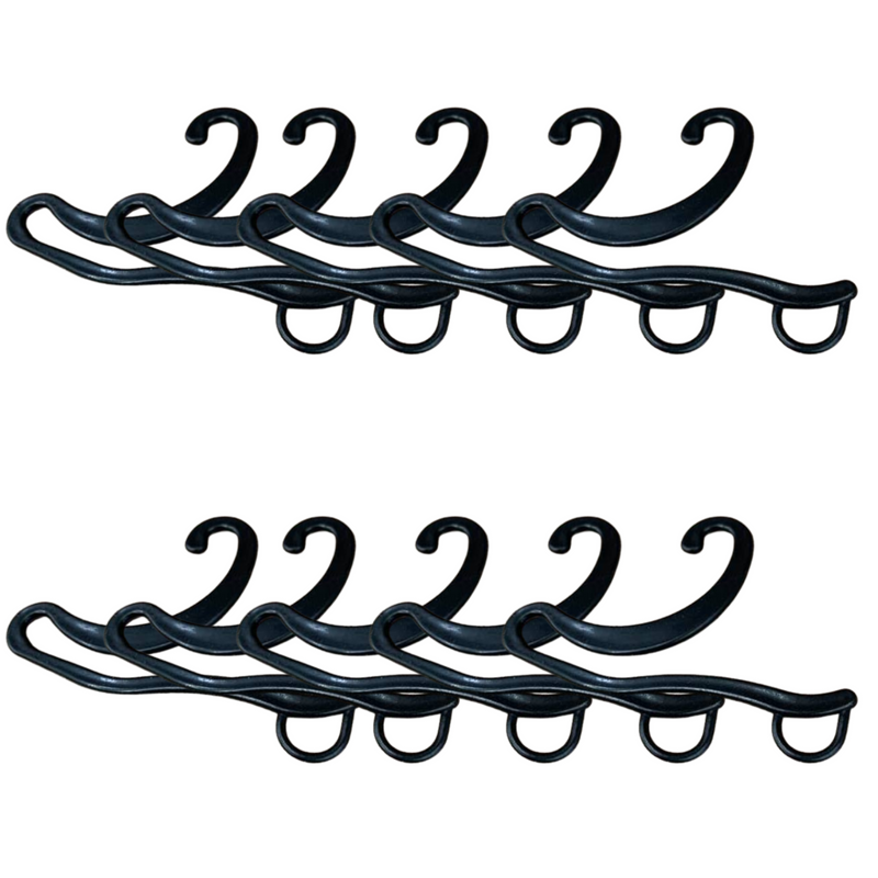 Load image into Gallery viewer, 10x Socks Hangers Plastic Sock Hook Retail Display Front Hang Bulk - Black-1
