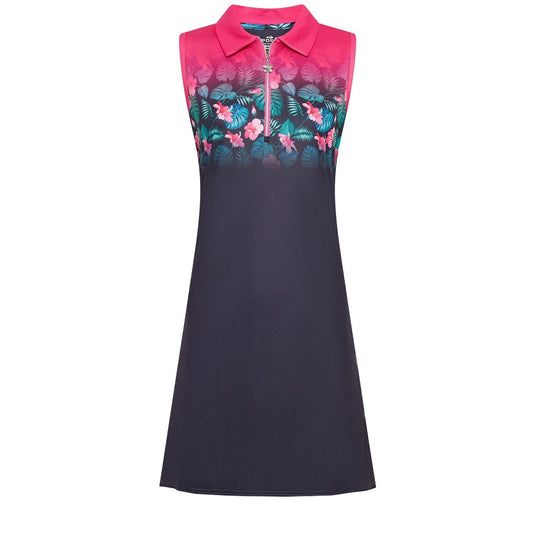 Sporte Leisure Hawaiian Leilani Sleeveless Ladies Dress - French Navy-1