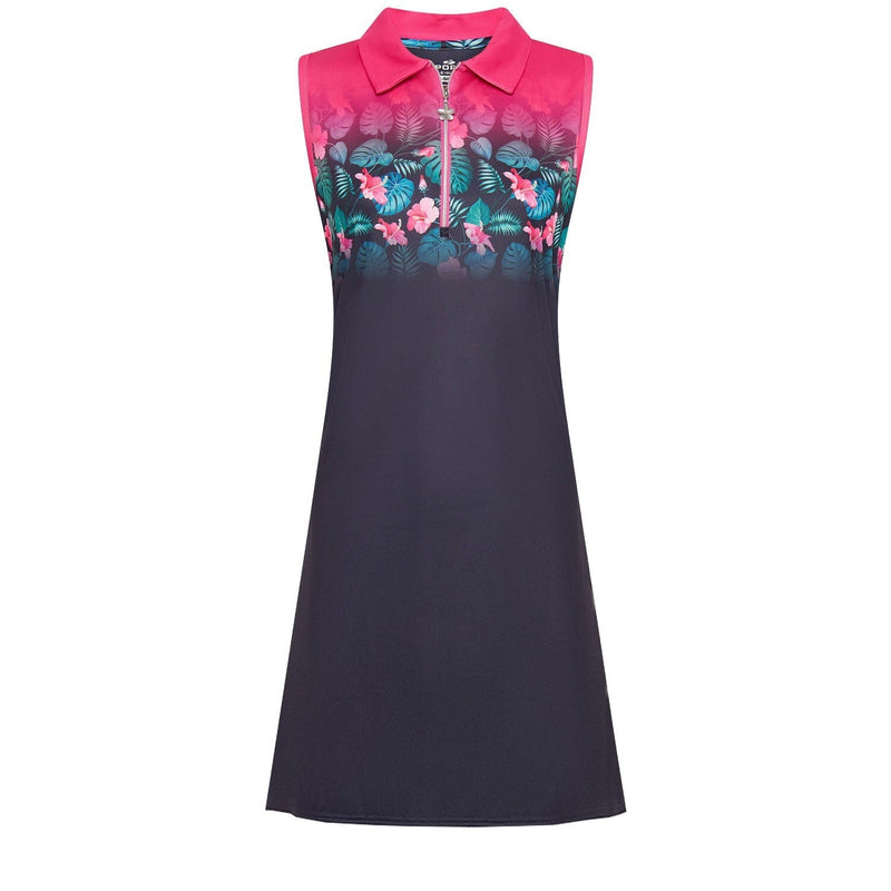 Load image into Gallery viewer, Sporte Leisure Hawaiian Leilani Sleeveless Ladies Dress - French Navy-0
