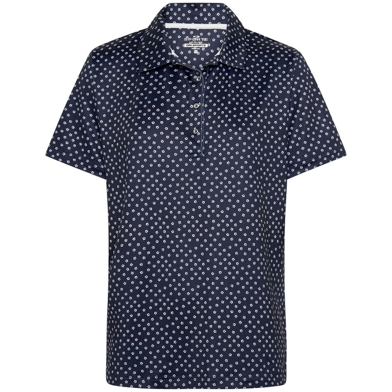 Load image into Gallery viewer, Sporte Leisure Flora Ladies Short Sleeve Polo Shirt Top Womens - French Navy-0
