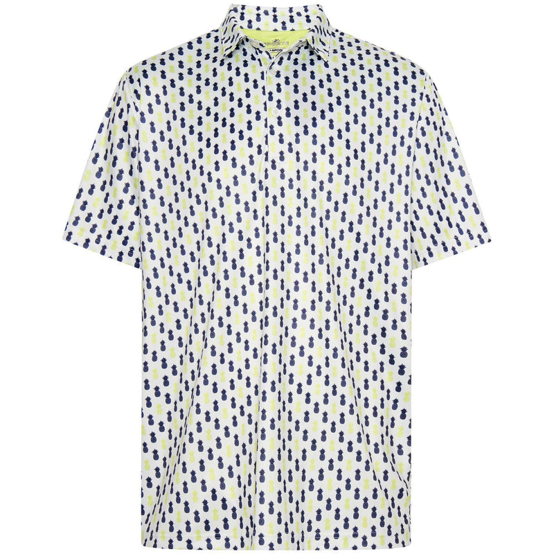 Load image into Gallery viewer, Sporte Leisure Mens Polo Short Sleeve Shirt Golf Pineapples - White-0

