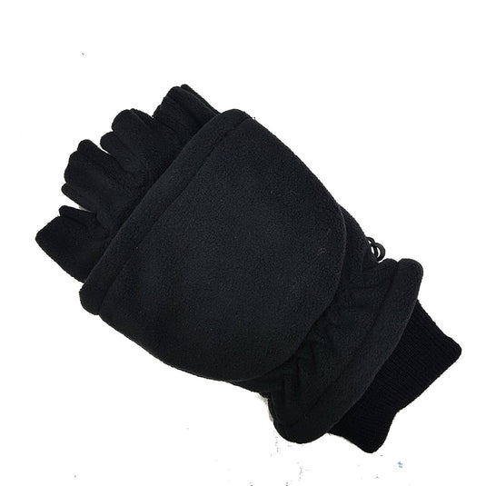 Dents Mens 3M Thinsulate Shooting Gloves Half Finger Fingerless Hunting in Black-4