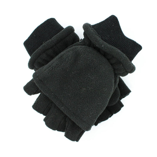 Dents Mens 3M Thinsulate Shooting Half Finger Fingerless Gloves - Black (Hunting)-0