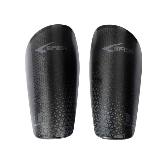 Sfida Slip-in Soccer Football Futsal Shinguard in Black/Grey-0