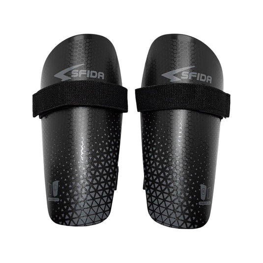 Sfida Basic Strapped Soccer Football Futsal Shinguard in Black/Grey-1