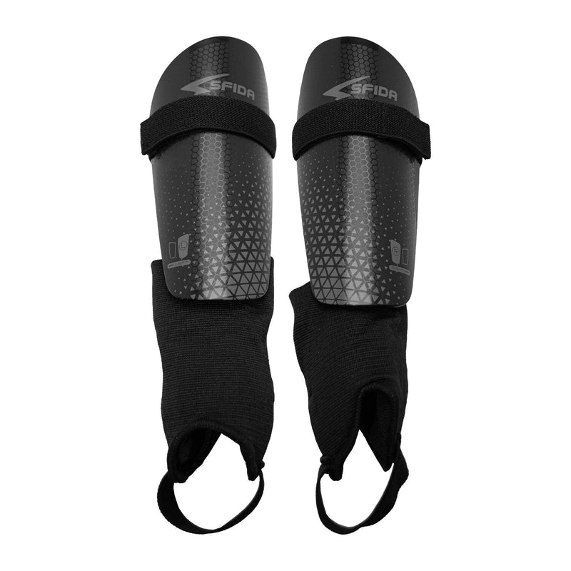 Load image into Gallery viewer, Sfida Ankle Guard Soccer Football Futsal Shinguard in Black/Grey-1
