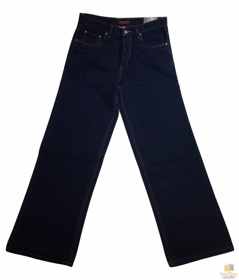 Load image into Gallery viewer, COMMANCHE Classic Easy Fit Jeans Denim Original Straight Leg Pants Trousers-1
