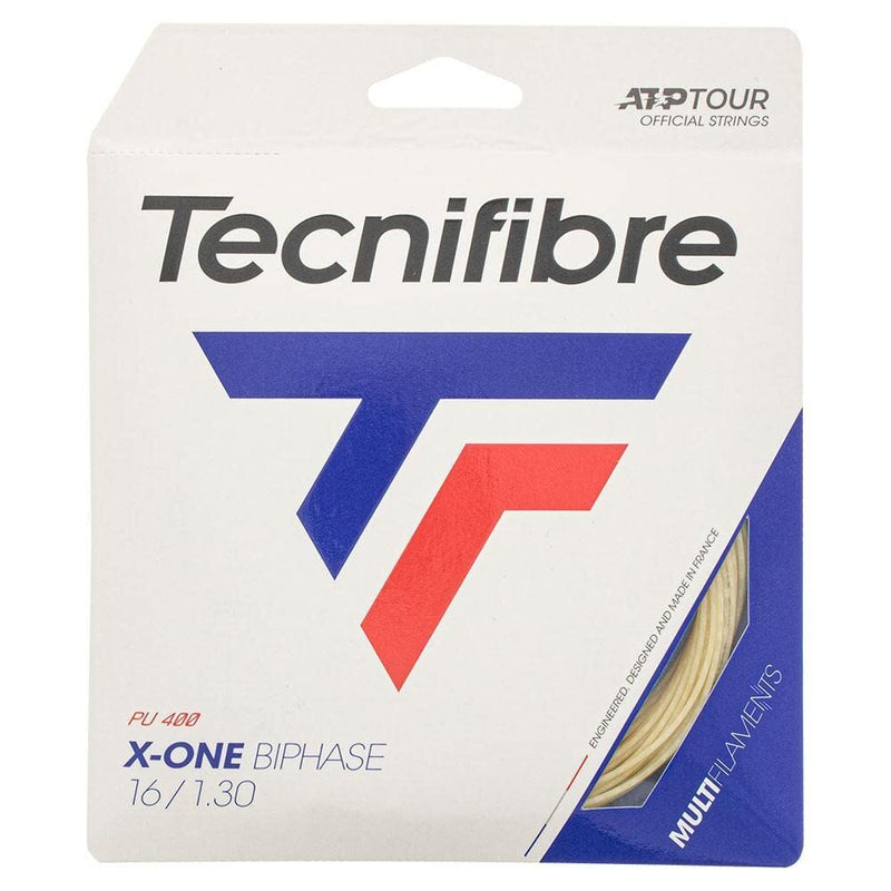 Load image into Gallery viewer, Tecnifibre X-One Biophase 1.30/16 Multifilament  Tennis String Set in Natural (Made in France)-0
