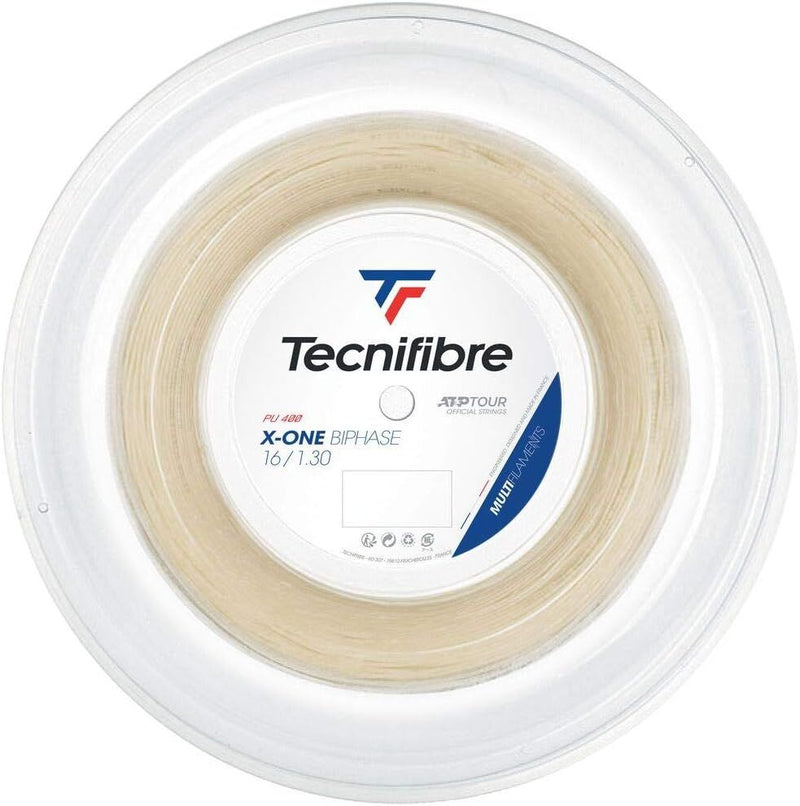 Load image into Gallery viewer, Tecnifibre X-One Biophase 1.30/16 Multifilament  Tennis String Reel 200m Set in Natural (Made in France)-1
