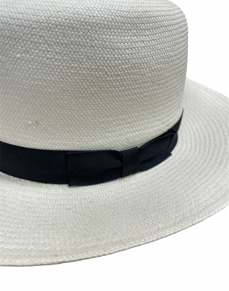 Load image into Gallery viewer, Hand Woven Grade 8 Panama Cooler Fedora Hat Summer Breathable Waterproof - Natural-3
