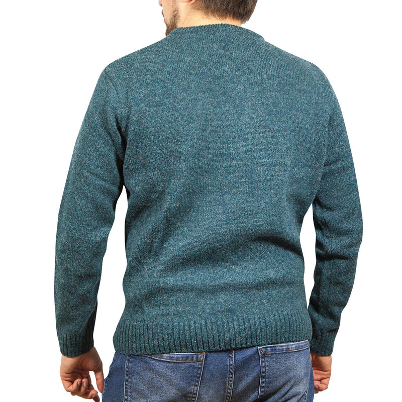 Load image into Gallery viewer, 100% SHETLAND RAGG WOOL CREW Round Neck Knit JUMPER Pullover Mens Sweater Knitted - Sherwood-3
