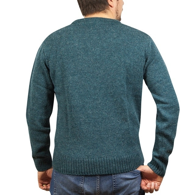 Load image into Gallery viewer, 100% Shetland Ragg Wool V Neck Knit Jumper Pullover Mens Sweater Knitted - Sherwood-3
