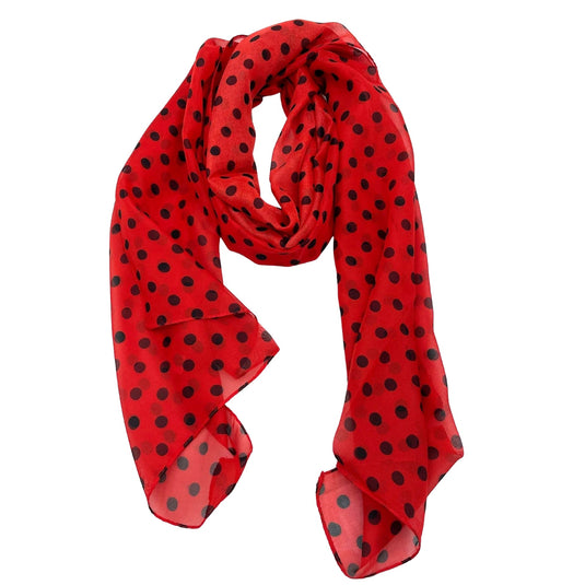 Jacaru Red Polka Dot Scarf 1684/3