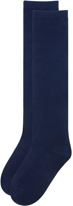Load image into Gallery viewer, 1x Pair School Uniform Knee High Socks Cotton Rich Girls Boys Kids - Navy-4

