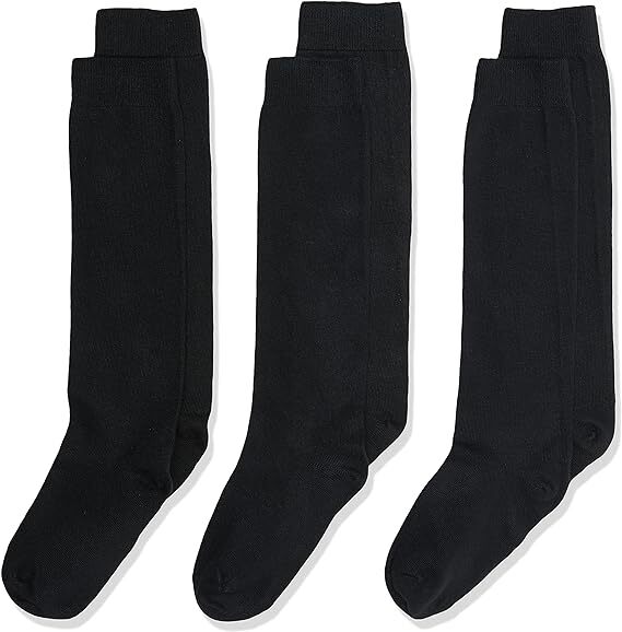 Load image into Gallery viewer, 12x Pairs School Uniform Knee High Socks Cotton Rich Girls Boys Kids Bulk - Black-3
