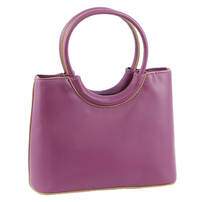 Load image into Gallery viewer, Milleni Mini Fashion Bag Tote Handbag in Plum-0
