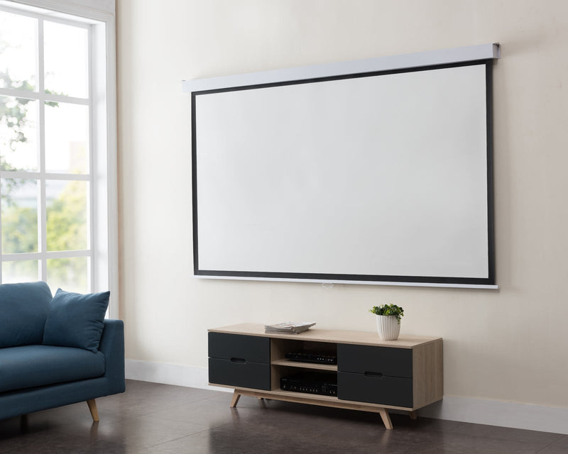 Load image into Gallery viewer, Tauris 110&quot; Pull Down Projector Screen Theatre Projection Wall Mountable 16:9-4
