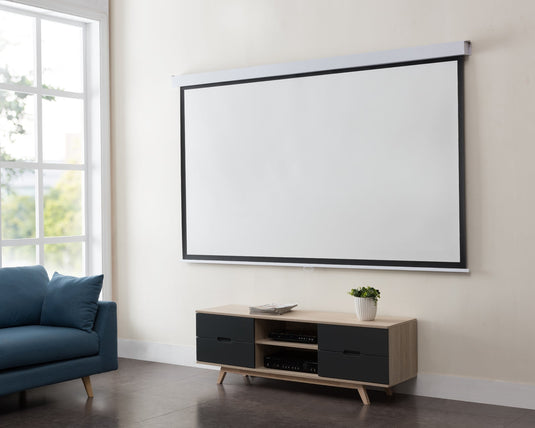 Tauris 110" Pull Down Projector Screen Theatre Projection Wall Mountable 16:9-4