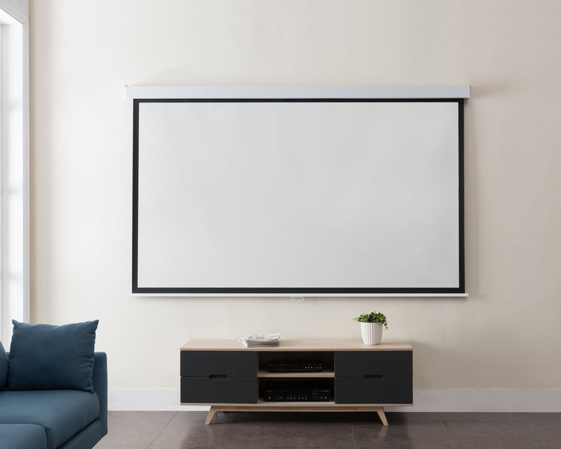 Load image into Gallery viewer, Tauris 110&quot; Pull Down Projector Screen Theatre Projection Wall Mountable 16:9-0
