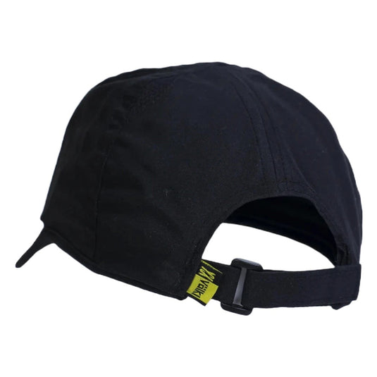 VOLKL Perforated Tennis Hat Baseball Cap Large Logo - Black/Neon Yellow-2