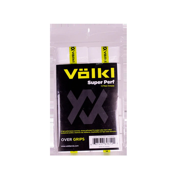 Load image into Gallery viewer, Volkl Super Perf 12 Pack Over Grips Tennis Bulk - White-0
