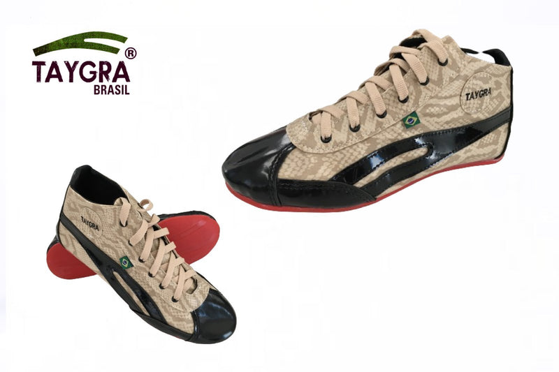 Load image into Gallery viewer, TAYGRA High Top Dance Shoe Comfy Flexible Ethical Handmade Eco Sneakers - Snakeskin-1
