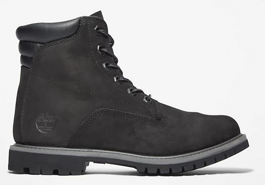 Timberland Womens Waterville 6 Inch Leather Waterproof Boot - Black Nubuck-1