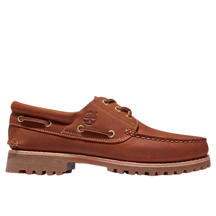 Timberland Mens Authentic Handsewn Boat Shoes Rust Full Grain Leather - Rust-0
