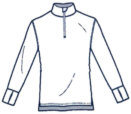 Mens Pure Merino Wool 1/4 Zip Long Sleeve Polo Neck Thermal Top Warm Thermals  - Black-3