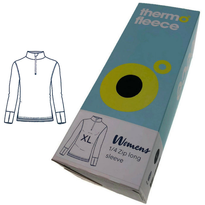 Womens Pure Merino Wool 1/4 Zip Long Sleeve Thermal Top Warm Thermals Baselayer-0