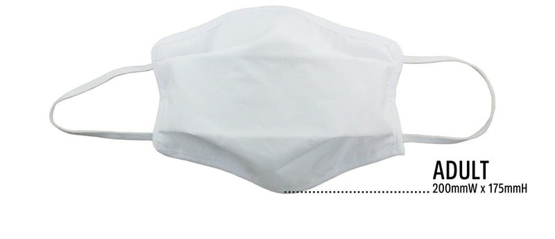 Load image into Gallery viewer, TIGERPLAST Fabric Face Mask Washable Reusable Mask Protect Anti-Microbial Mouth Cover - White-3
