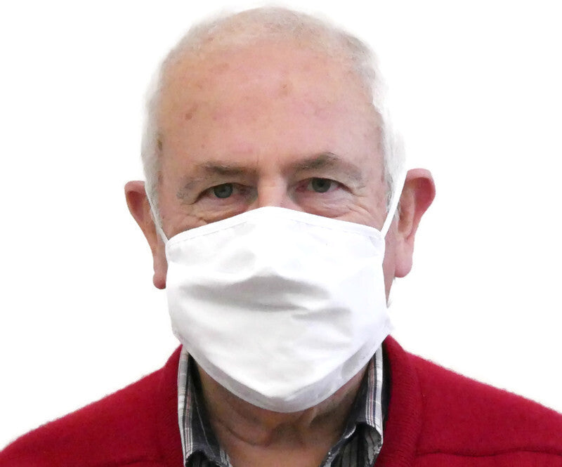 Load image into Gallery viewer, TIGERPLAST Fabric Face Mask Washable Reusable Mask Protect Anti-Microbial Mouth Cover - White-2
