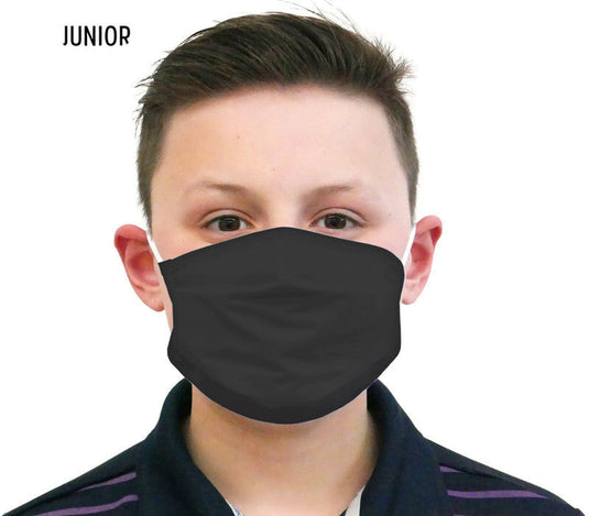 TIGERPLAST Kids Fabric Face Mask Washable Reusable Mask Protect Mouth Cover - Black-2