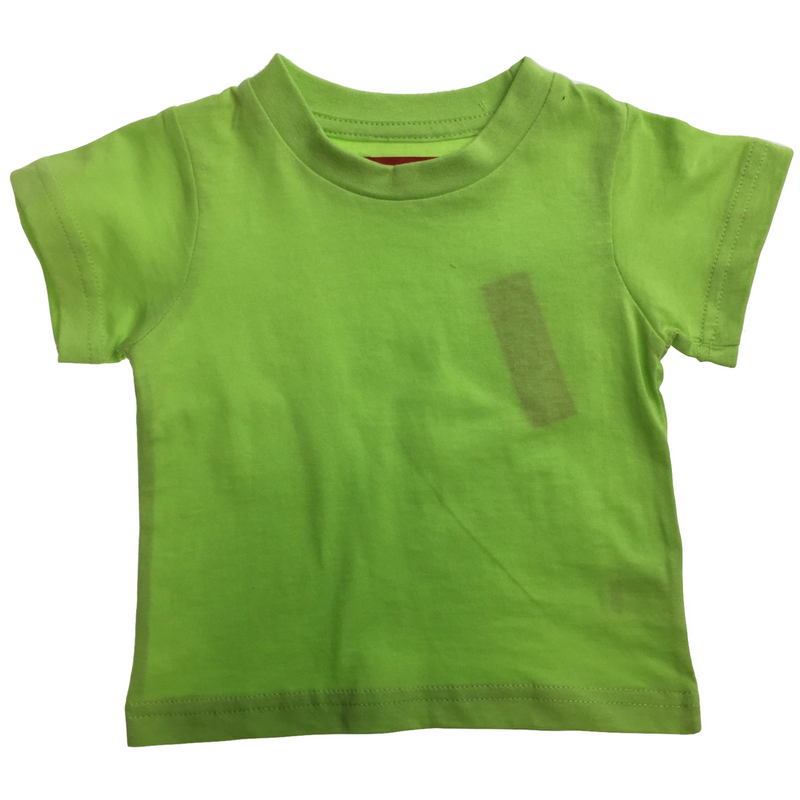Load image into Gallery viewer, BABY &amp; TODDLER PLAIN T SHIRT 100% COTTON Basic Blank Tee Top Teen Teenager Crew Kids - Lime Green-2
