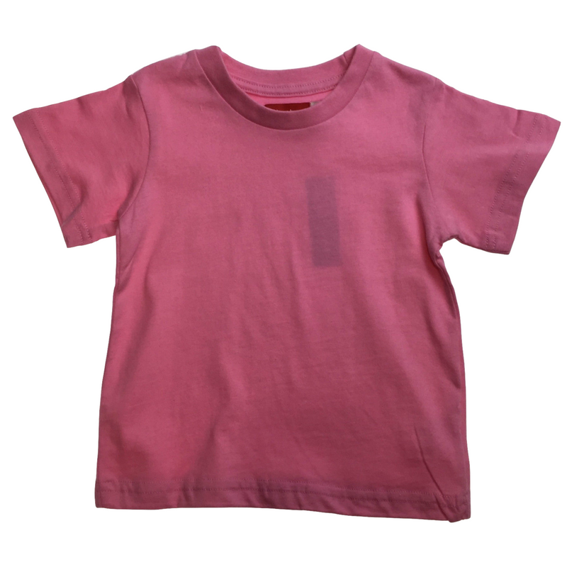 Load image into Gallery viewer, BABY &amp; TODDLER PLAIN T SHIRT 100% COTTON Basic Blank Tee Top Teen Teenager Crew Kids - Pink-3
