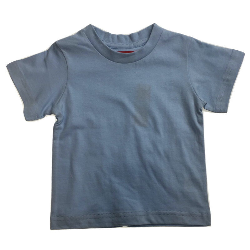 Load image into Gallery viewer, BABY &amp; TODDLER PLAIN T SHIRT 100% COTTON Basic Blank Tee Top Teen Teenager Crew Kids - Sky Blue-3
