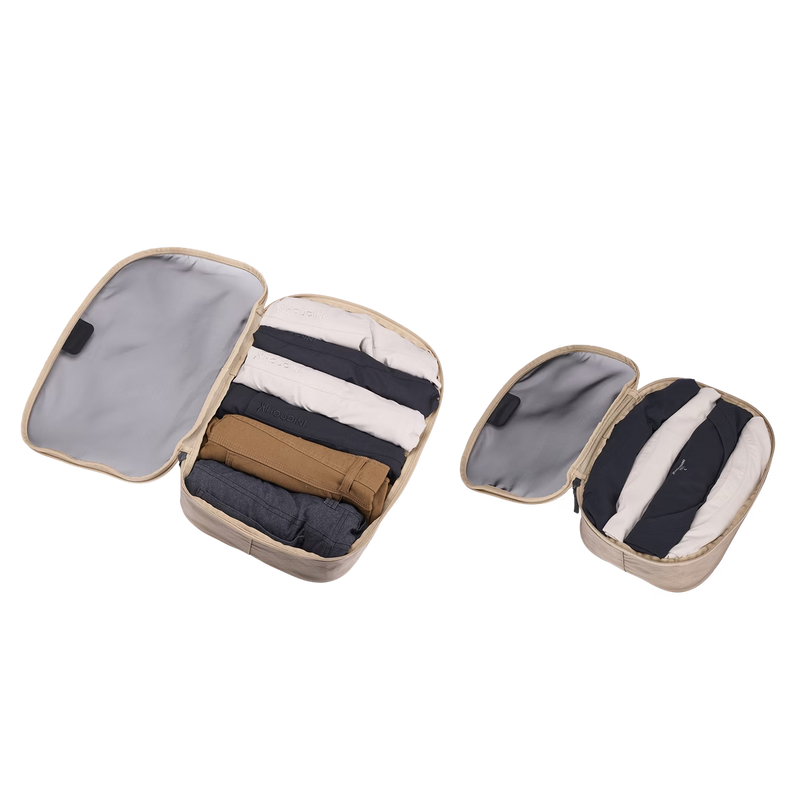 Load image into Gallery viewer, Thule Small &amp; Medium Packing Cube Set Travel Organiser in Gentle Beige-4
