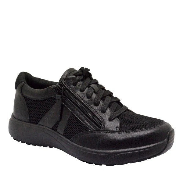 Load image into Gallery viewer, Alegria Traq Eazee Athletic Hiking Shoes w/ Easy-To-Zip Side Zipper - All Black-3
