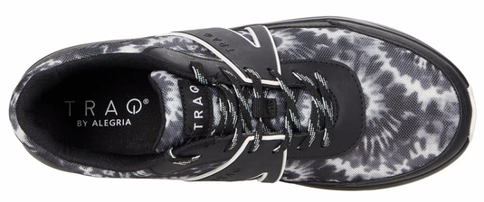 Alegria Womens TRAQ Qarma 2 Athletic Sneaker Smart Shoes- Black White Blast Off-4