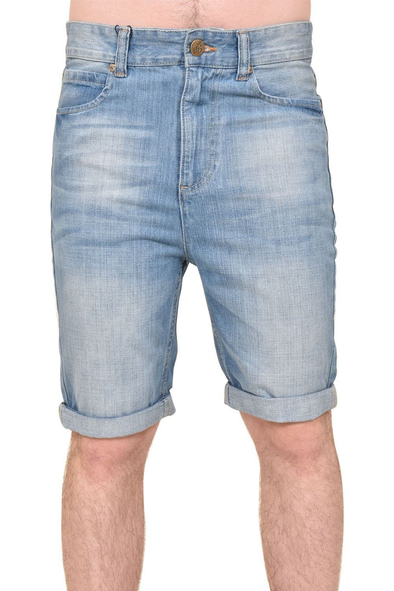 Load image into Gallery viewer, Crosshatch Mens Treyforth Trebor Jean Shorts in Light Denim-1
